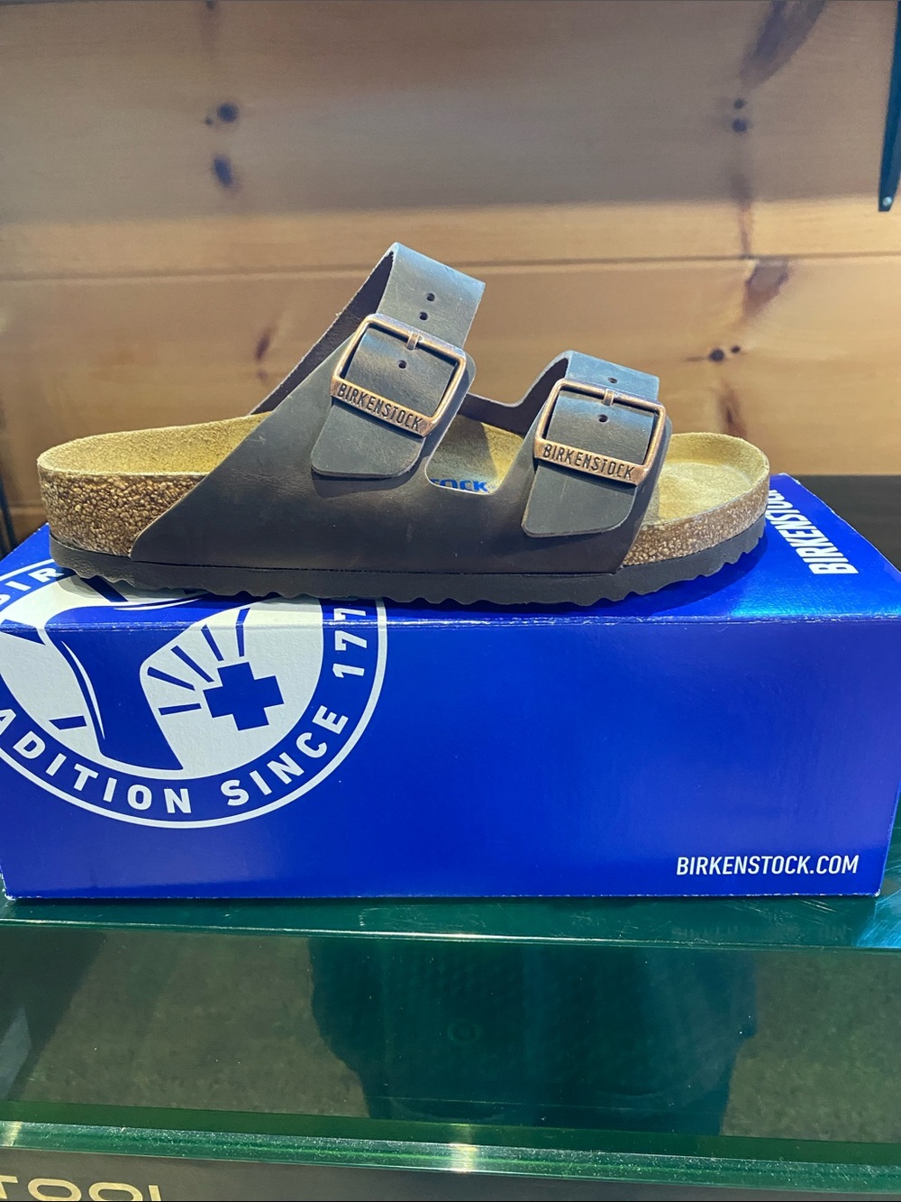 Birkenstock Arizona Two-Buckle Sandal in Dark Brown